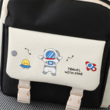 Kylethomasw 4 Pcs Women's Backpack Cartoon Print Cute Student School Bag For Teenage Girls Boys Waterproof Travel Rucksack Mochila 2022 New