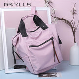 Fashion Nylon Waterproof Backpack Women Large Capacity Schoolbags Casual Solid Color Travel Laptop Backpack Teen Girls Bookbags