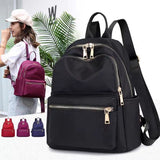 Kylethomasw Black Women Backpack 2019 Nylon Travel Shoulder Bag Soft School Bag For Teenage Girls Solid Color Red Bag Pack Purse