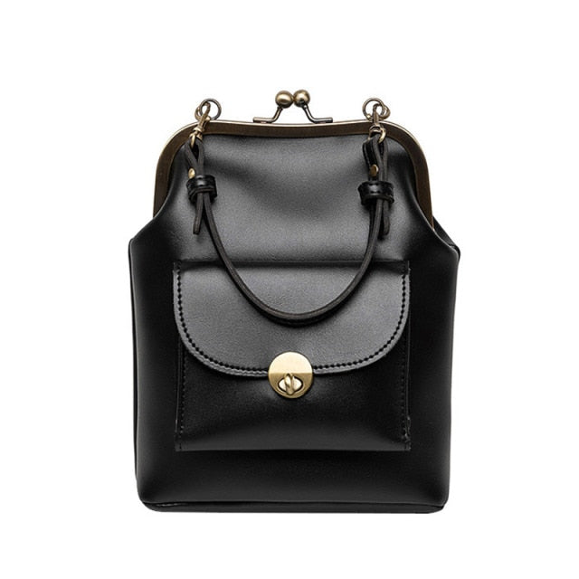 NIGEDU women shoulder bags Korean style Metal Buckle clip Ladies Handbags PU Leather lady Sling bag female Crossbody Bag purses