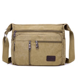 Kylethomasw Good Qualtiy Travel Bag Canvas Casual Shoulder Crossbody Outdoor Bags Mens Travel School Retro Zipper Shoulder Bag