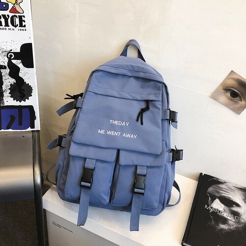 Tooling Style Women's Backpacks Large Capacity School Bags for Teens Korean Harajuku Female School Backpack Woman Multi-pockets