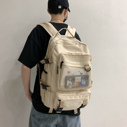 High-capacity Tooling Ins Women's Backpack for Girls Boys Cute High School Bags for Teens New Waterproof Women Backpacks Mochila