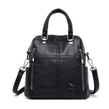 Hot Sale High Quality Leather Backpack Women Shoulder Bags Multifunction Travel Backpack School Bags for Girls Bagpack Mochila