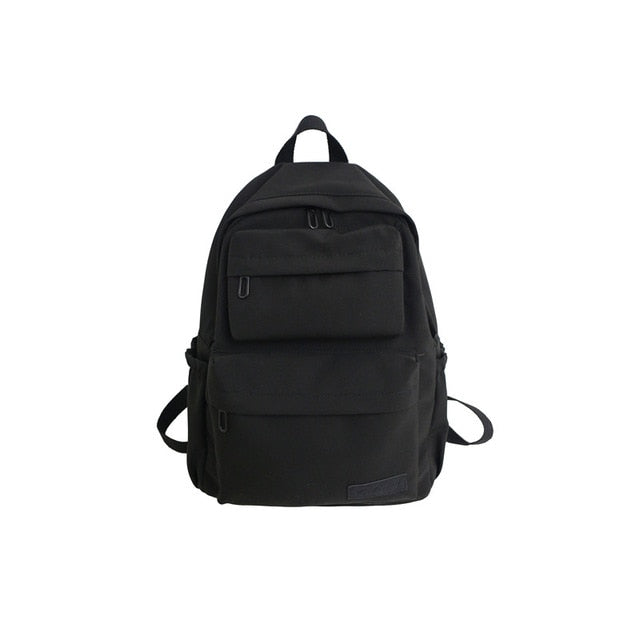 HOCODO New Waterproof Nylon Women Backpack 2021 Solid Color Casual Backpack For Teenagers Women Large Capacity Ladies Schoolbag