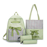 Mrs win new 5 Piece/Set High School backpack Bags for Teenage Girls Canvas Travel Backpack Women Bookbags Teen Student Schoolbag