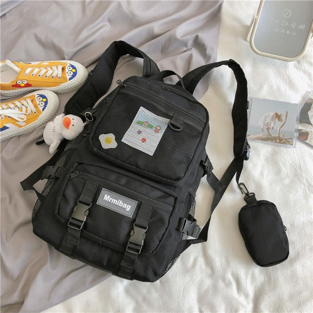 Kylethomasw  Waterproof Oxford Women Backpack Fashion Unisex Net Pocket School Bags For Teenage Bagpack Large Capacity Travel Backpack