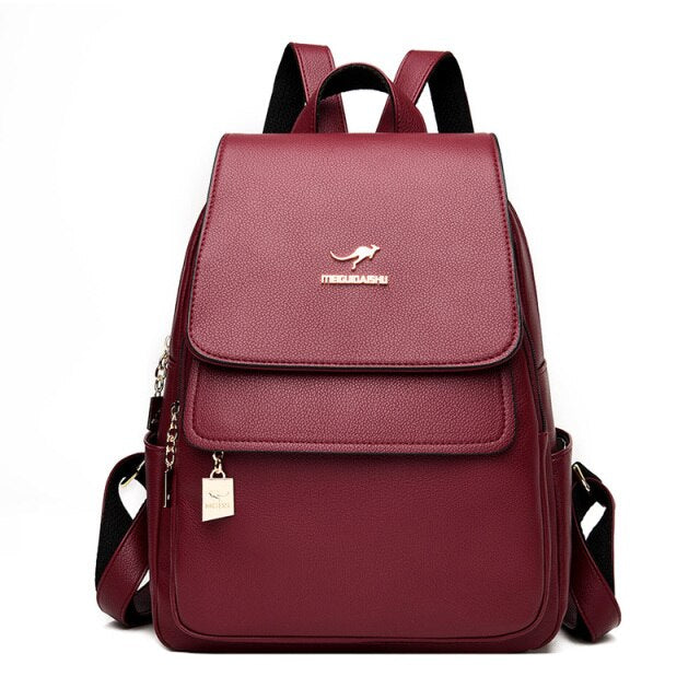 2021 New Designer Backpack Women High Quality Pu Leather Backpack Large Capacity School Bags for Girls Large Travel Backpack