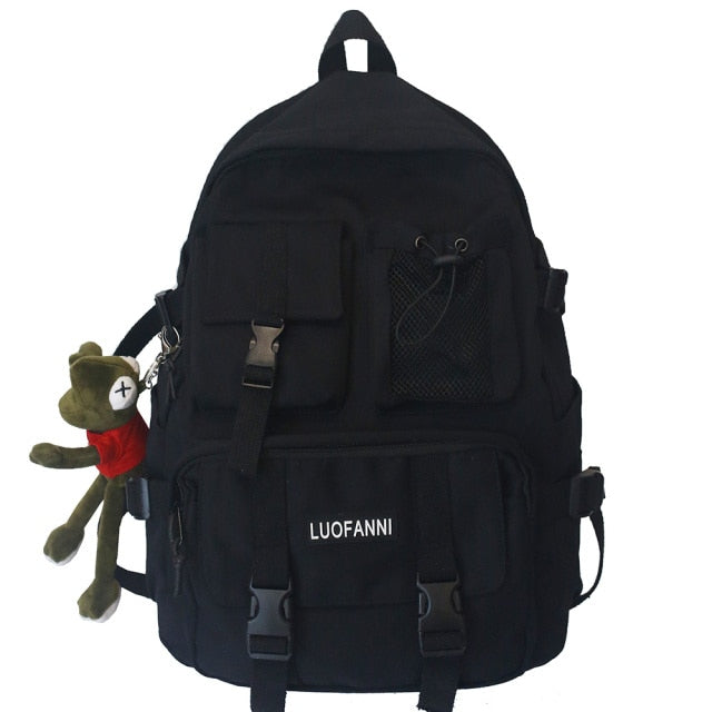 Student Travel Mesh Female Backpack College Women Boy Nylon School Bag Men Girl Cool Laptop Backpacks Fashion Lady Book Bag Male