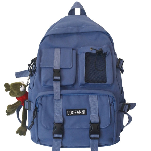 Student Travel Mesh Female Backpack College Women Boy Nylon School Bag Men Girl Cool Laptop Backpacks Fashion Lady Book Bag Male