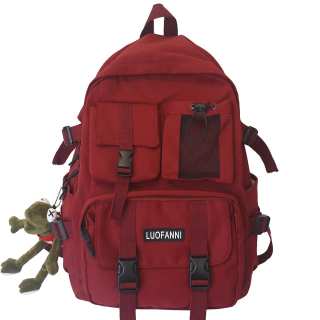 Student Travel Mesh Female Backpack College Women Boy Nylon School Bag Men Girl Cool Laptop Backpacks Fashion Lady Book Bag Male