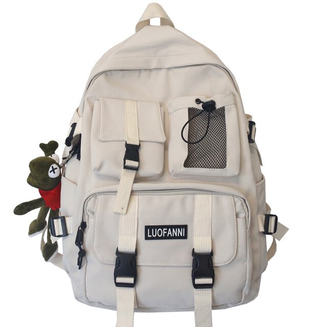 Student Travel Mesh Female Backpack College Women Boy Nylon School Bag Men Girl Cool Laptop Backpacks Fashion Lady Book Bag Male