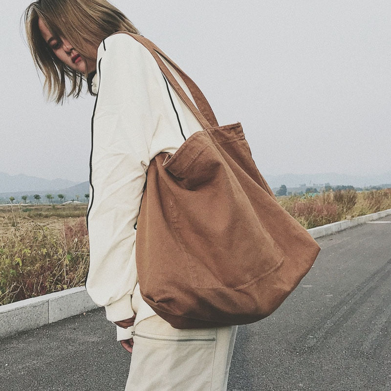 Kylethomasw  Fashion Women Canvas Shoulder Shopper Bag Cotton Cloth Large Capacity Students Female Handbags Eco Fabric Tote Shopping Bags