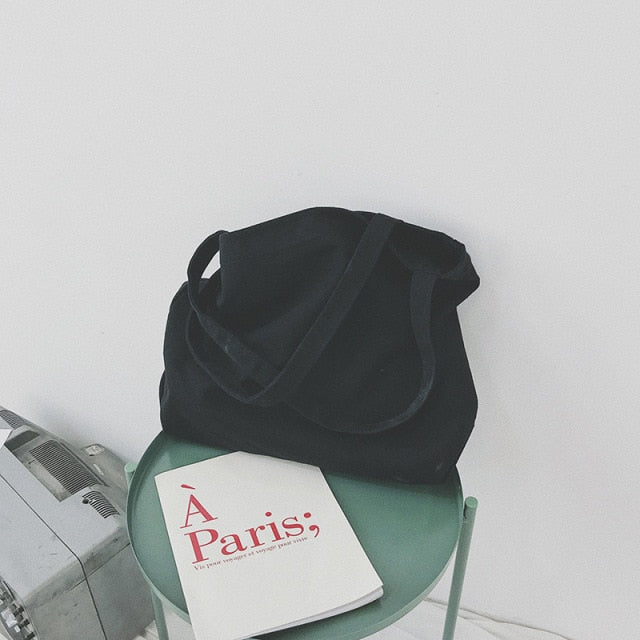 Kylethomasw  Fashion Women Canvas Shoulder Shopper Bag Cotton Cloth Large Capacity Students Female Handbags Eco Fabric Tote Shopping Bags