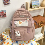 Kylethomasw Japanese Fashion Backpack Women School Bags For Teenage Girls Multipockets Mesh Nylon Backpacks Mochila Feminina Bag Bolsa Mujer
