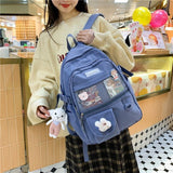 Kylethomasw Japanese Fashion Backpack Women School Bags For Teenage Girls Multipockets Mesh Nylon Backpacks Mochila Feminina Bag Bolsa Mujer