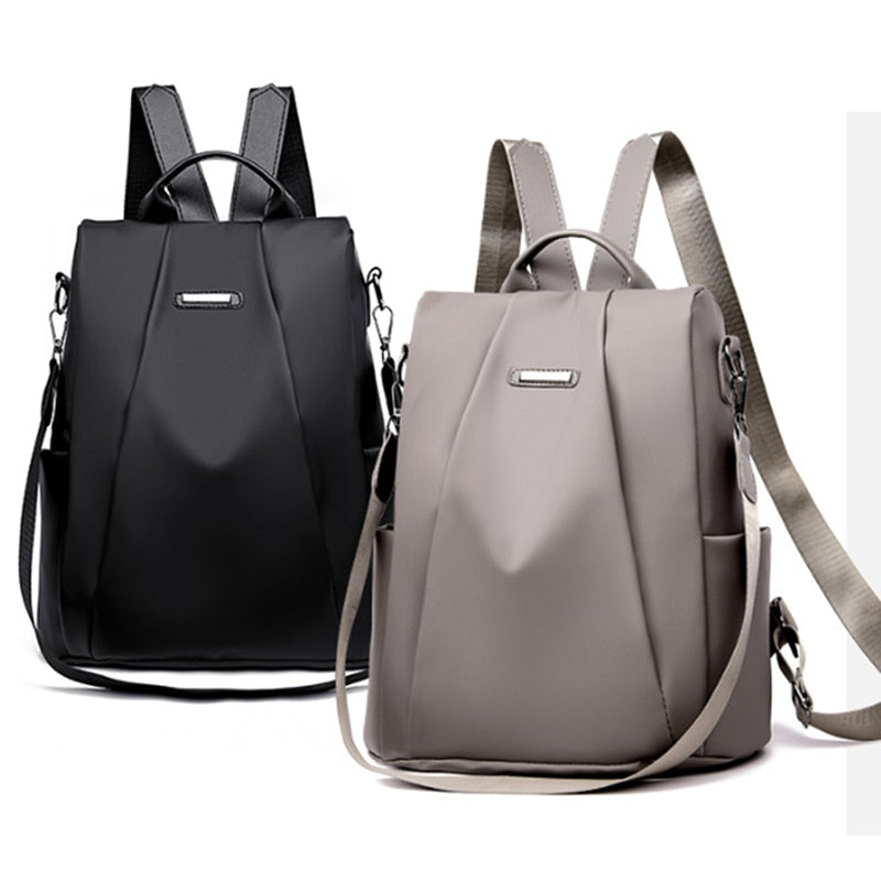 2021 Hot Women's Backpack Casual Nylon Solid Color School Bag Fashion Detachable Shoulder Strap Shoulder Bag