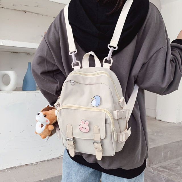 Fashion Mini Backpack Women Kawaii Shoulder Bag for Teenage Girls Multi-Function Small Bagpack Ladies Travle School Backpacks