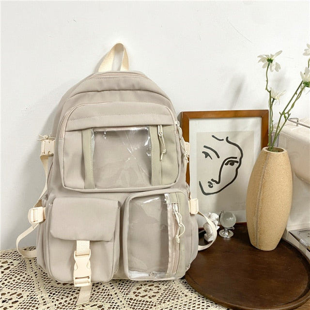 Kylethomasw Cute Women Large Capacity Backpack Waterproof Nylon Female Schoolbag College Lady Laptop Backpacks Kawaii Girl Travel Book Bags