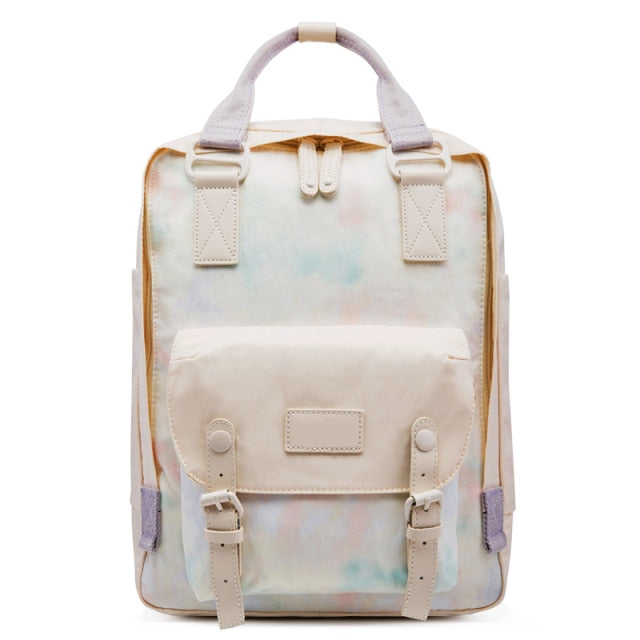 Kylethomasw  Lovely Multifunctional Backpack Female 14 Inch Laptop Waterproof Rucksack Kawaii School Bags for Teen Girls Travel Mochila