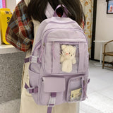 Diehe Fashion Preppy Style Women Backpack School Bag Backpacks for Teenage Gilrs Large Capacity Travel Backpack Back To School