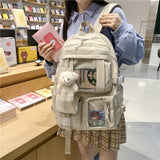 Diehe Fashion Preppy Style Women Backpack School Bag Backpacks for Teenage Gilrs Large Capacity Travel Backpack Back To School