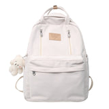 JULYCCINO  Multifunction Double Zipper Women Backpack Teenager Girls Laptop Backpack Student Shoulder Bag Korean Style Schoolbag