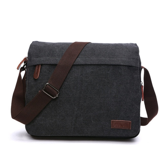 Kylethomasw Canvas Messenger Bag Men Travel Shoulder Bag Laptop Bag Crossbody Bag School Bag