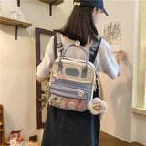 Korean Style Cute Mini Backpacks Women Waterproof Nylon Small Shoulder Bags for Teenage Girls Schoolbags Flower Travel Backpack