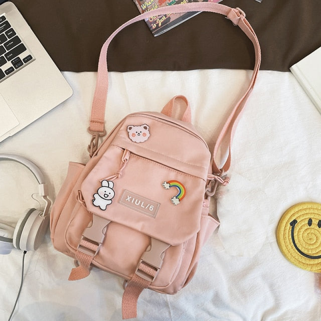 Kylethomasw  Small Backpack Women Cute Multifunctional Dual-use School Bags for Teenage Girls Student Kawaii Mini Travel Backpacks Ruckpack