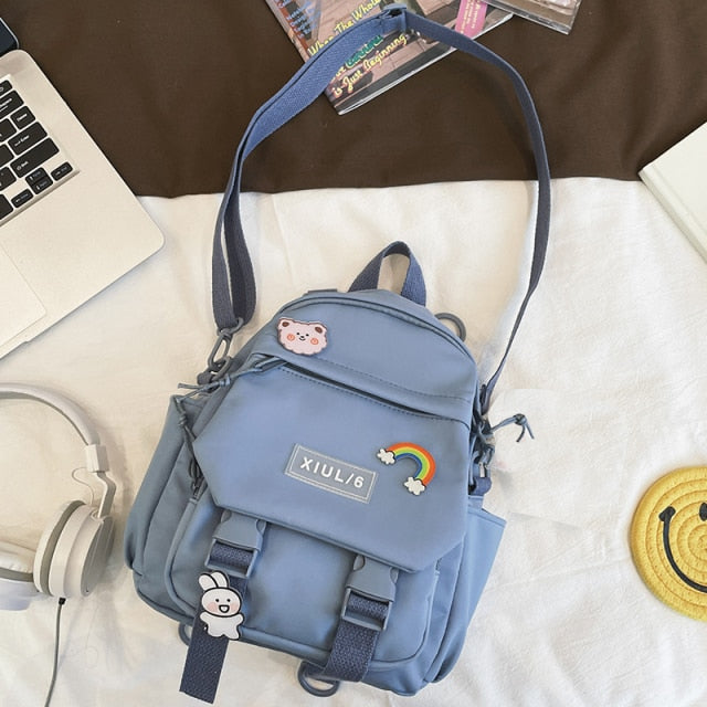Kylethomasw  Small Backpack Women Cute Multifunctional Dual-use School Bags for Teenage Girls Student Kawaii Mini Travel Backpacks Ruckpack
