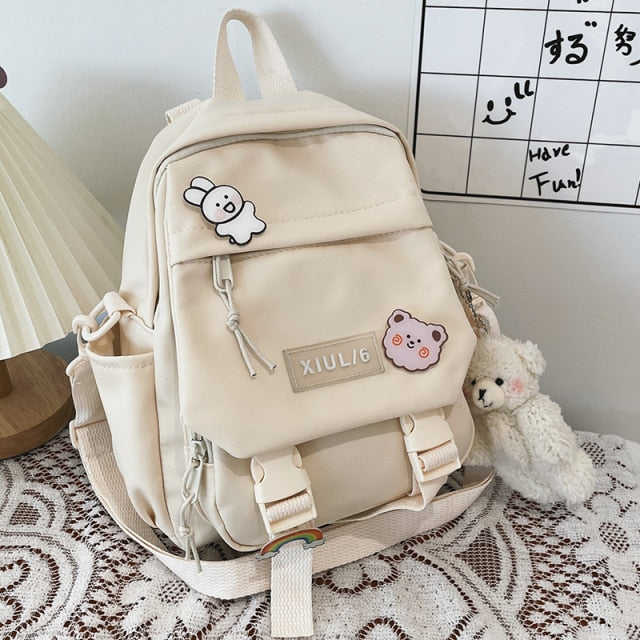 Kylethomasw  Small Backpack Women Cute Multifunctional Dual-use School Bags for Teenage Girls Student Kawaii Mini Travel Backpacks Ruckpack