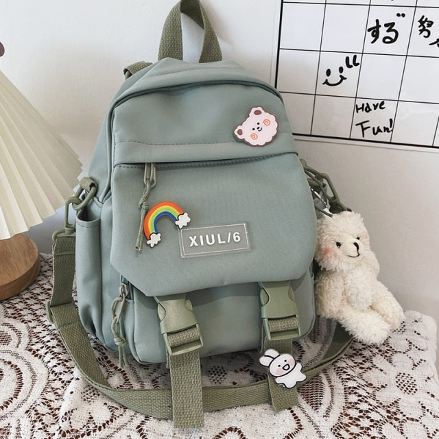 Kylethomasw  Small Backpack Women Cute Multifunctional Dual-use School Bags for Teenage Girls Student Kawaii Mini Travel Backpacks Ruckpack