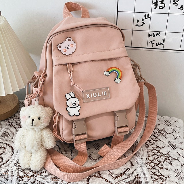 Kylethomasw  Small Backpack Women Cute Multifunctional Dual-use School Bags for Teenage Girls Student Kawaii Mini Travel Backpacks Ruckpack