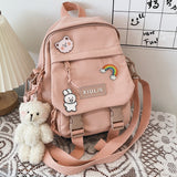 Kylethomasw  Small Backpack Women Cute Multifunctional Dual-use School Bags for Teenage Girls Student Kawaii Mini Travel Backpacks Ruckpack