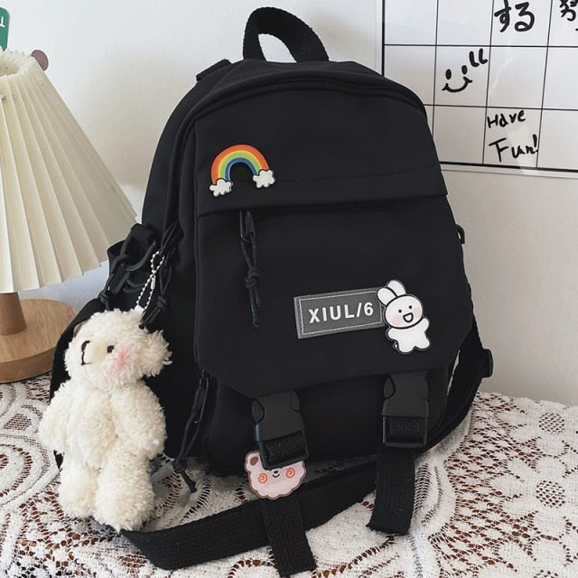 Kylethomasw  Small Backpack Women Cute Multifunctional Dual-use School Bags for Teenage Girls Student Kawaii Mini Travel Backpacks Ruckpack