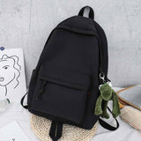 Kylethomasw  Women Canvas Backpacks Girls School Bag Rucksack For Ladies Pink Black Travel Fashion Bagpack Backpack Bolsas Mochila Mujer