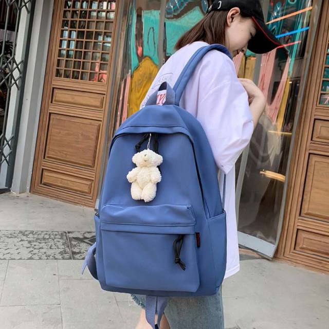 Kylethomasw  Women Canvas Backpacks Girls School Bag Rucksack For Ladies Pink Black Travel Fashion Bagpack Backpack Bolsas Mochila Mujer
