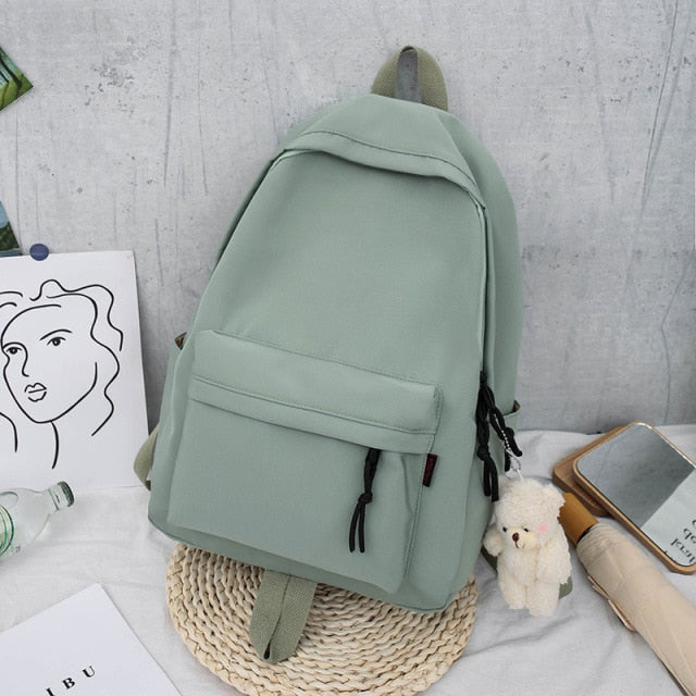 Kylethomasw  Women Canvas Backpacks Girls School Bag Rucksack For Ladies Pink Black Travel Fashion Bagpack Backpack Bolsas Mochila Mujer