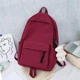Kylethomasw  Women Canvas Backpacks Girls School Bag Rucksack For Ladies Pink Black Travel Fashion Bagpack Backpack Bolsas Mochila Mujer