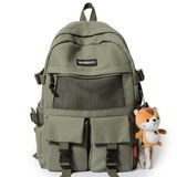 College Mesh Ladies Backpack Waterproof Female Fashion School Bag Laptop Student Girl Backpack Nylon Men Women Net Bag Book Male