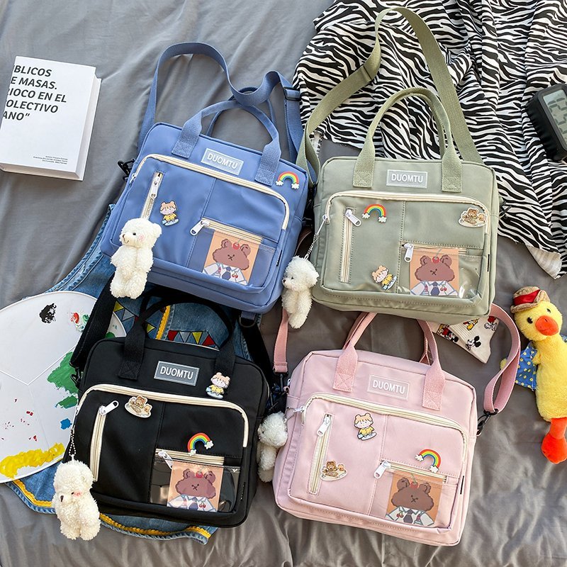 Korean Waterproof Nylon Small Backpack Women Fashion  Mini Travel Backpacks Schoolbag for Tennager Girls Kawaii Shoulder Bags