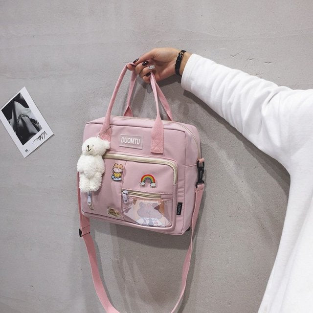 Korean Waterproof Nylon Small Backpack Women Fashion  Mini Travel Backpacks Schoolbag for Tennager Girls Kawaii Shoulder Bags
