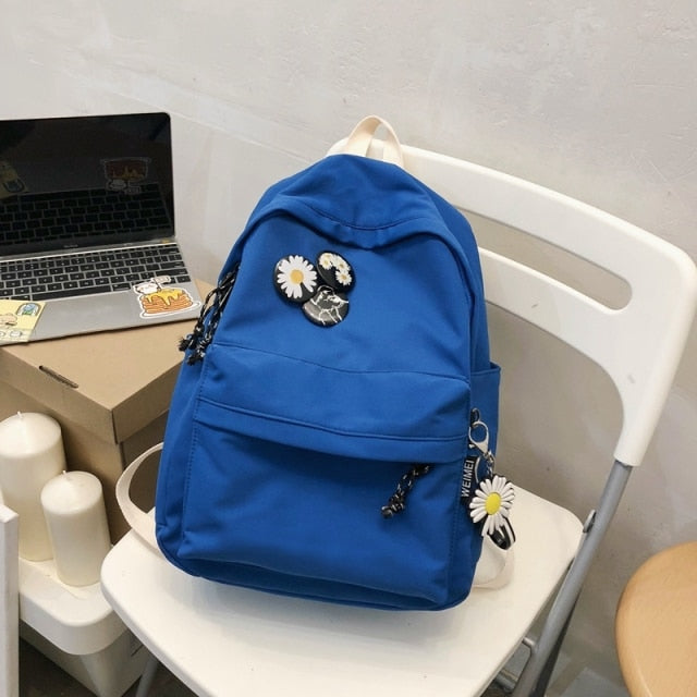 DIEHE Fashion College School Bag Backpacks for Women Striped Book Packbags for Teenage Girls Men Travel Shoulder Bags Rucksack