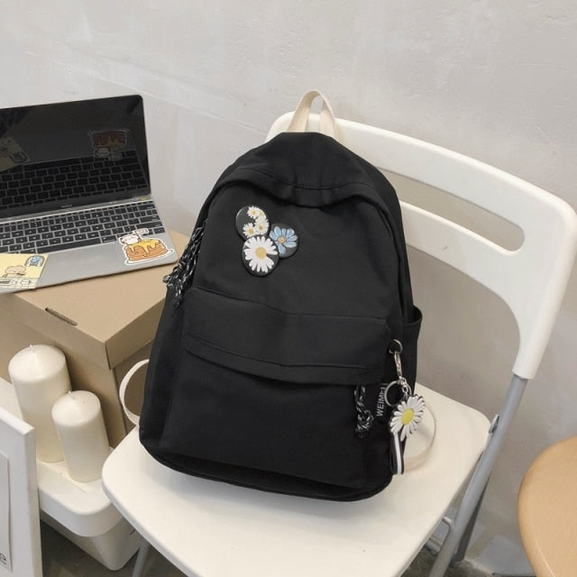 DIEHE Fashion College School Bag Backpacks for Women Striped Book Packbags for Teenage Girls Men Travel Shoulder Bags Rucksack