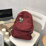 DIEHE Fashion College School Bag Backpacks for Women Striped Book Packbags for Teenage Girls Men Travel Shoulder Bags Rucksack