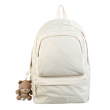 Kylethomasw New Candy Color Double Zipper Women Backpack High Quality Waterproof Nylon School Bag Big Student Bag Cute Girl Travel Rucksacks