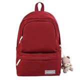 Kylethomasw New Candy Color Double Zipper Women Backpack High Quality Waterproof Nylon School Bag Big Student Bag Cute Girl Travel Rucksacks