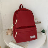 Kylethomasw New Candy Color Double Zipper Women Backpack High Quality Waterproof Nylon School Bag Big Student Bag Cute Girl Travel Rucksacks