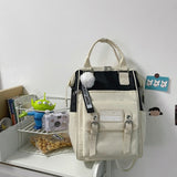 Kylethomasw Backpacks for School Teenagers Girls Cute Ring Bag Designer Travel Laptop Backpack Women Notebook Back Pack Patchwork Bagpack